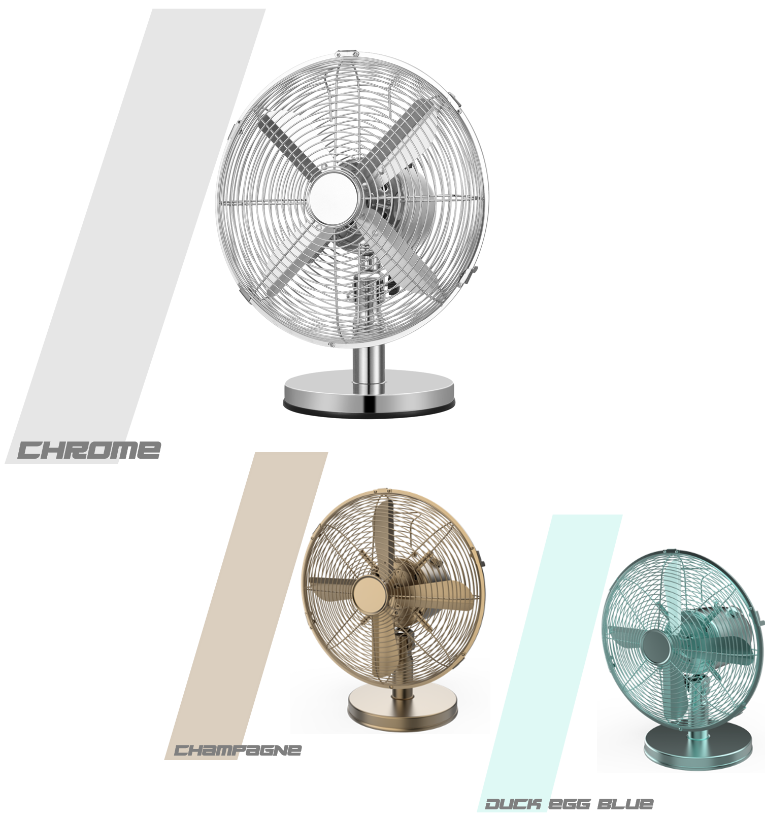 12” (30cm) Metal Desk Fan