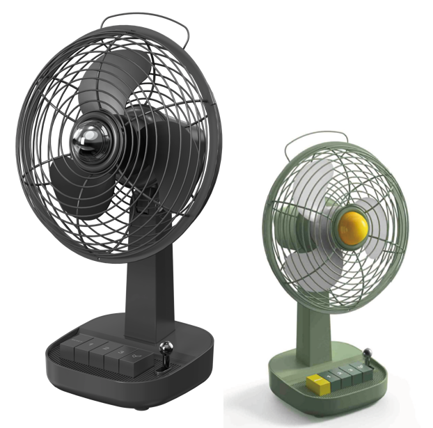 19cm Rechargeable Retro Desk Fan